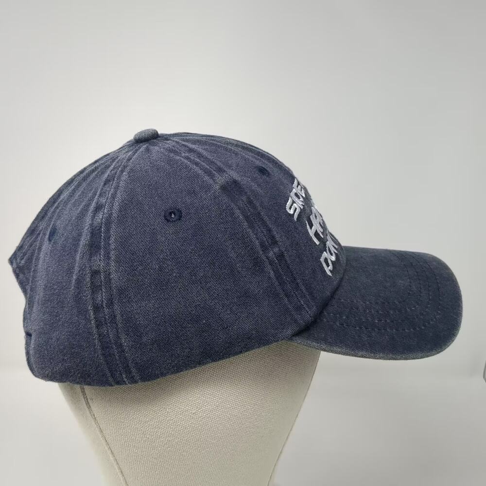 Blue White Baseball Cap Side By Side Hair Don't Care UTV Hat OSFM Slideback - Picture 5 of 9